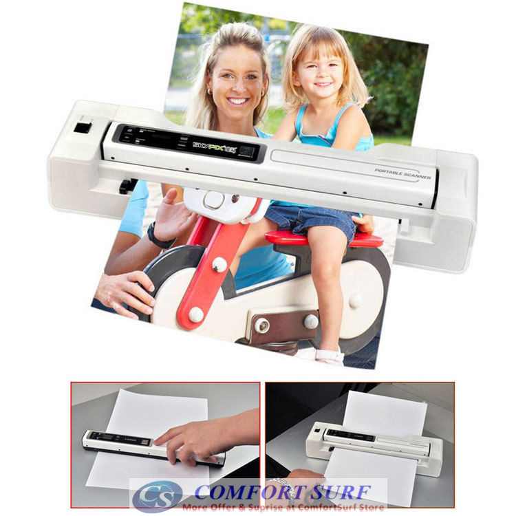 2 in 1 SKYPIX Portable Handheld Scanner TSN450 + Auto Document Feeder Base A02 for Document/Photo Scanning 1200dPi